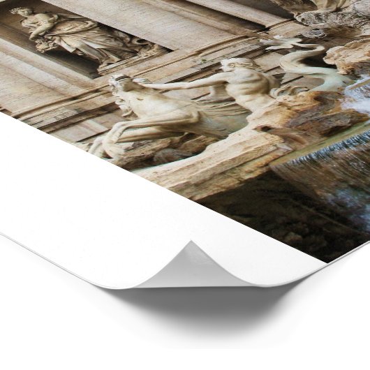 De Trevi-fontein in de stad Rome Poster (Hoek)