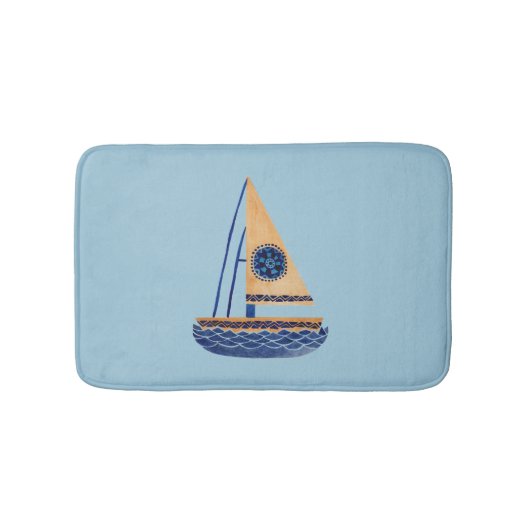 De Tribale Sailboot Badmat (Voorkant)