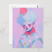 De trieste jonge clown briefkaart (Voorkant / Achterkant)