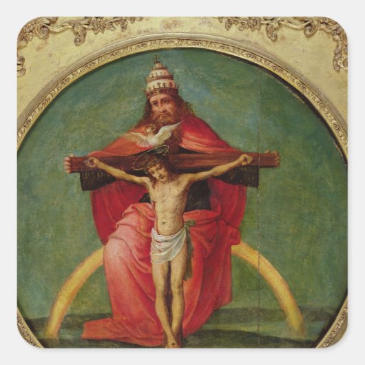 De Trinity Vierkante Sticker (Voorkant)