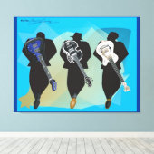 De trio-Verrekte achtergrond van het Canvas (Insitu (Houten vloer))