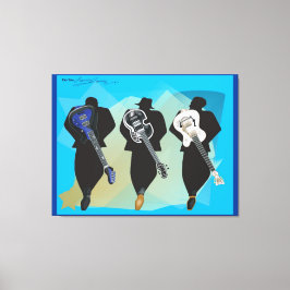 De trio-Verrekte achtergrond van het Canvas Afdruk