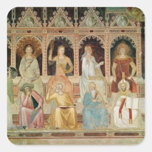 De triomf van de katholieke doctrine vierkante sticker