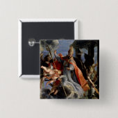 De triomf van St. Augustine 1664 Vierkante Button 5,1 Cm (Voorkant /achterkant)