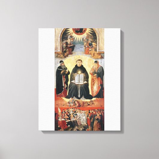 De triomf van St. Thomas Aquinas Canvas Afdruk (Voorkant)