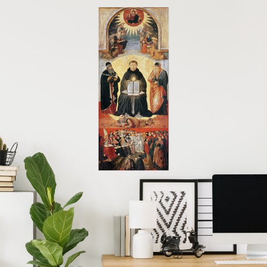 De triomf van St. Thomas Aquinas Poster (Thuiskantoor)