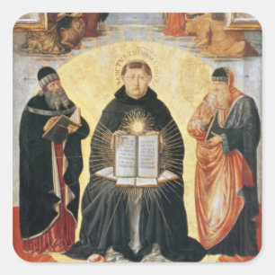 De triomf van St. Thomas Aquinas Vierkante Sticker