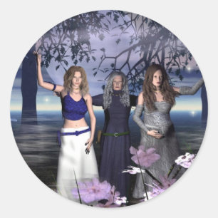 De Triple Goddess Ronde Sticker