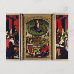 De triptych van Mozes en de verbrande Struik Briefkaart