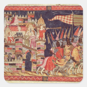 De Trojanen die de strijd verlaten Vierkante Sticker