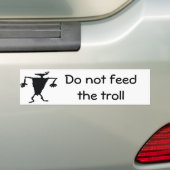 De trol niet eten bumpersticker (Op auto)