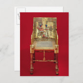 De troon, van de Tutankhamun Briefkaart (Voorkant / Achterkant)