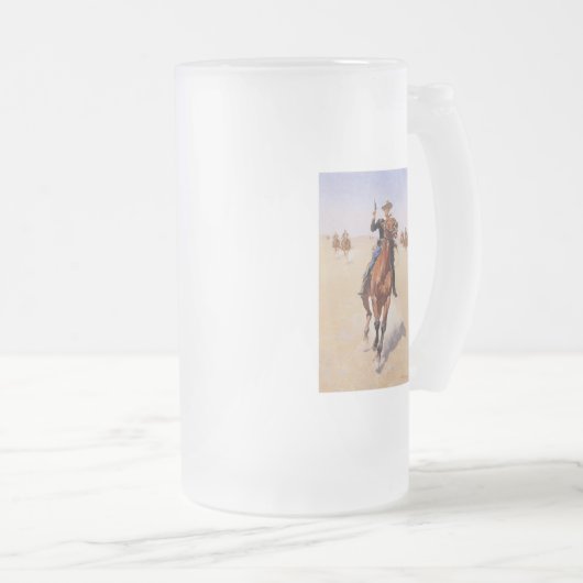 De Trooper van Frederic Remington Matglas Bierpul (Voorkant rechts)