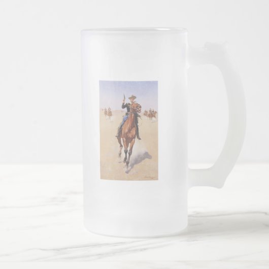 De Trooper van Frederic Remington Matglas Bierpul (Rechts)
