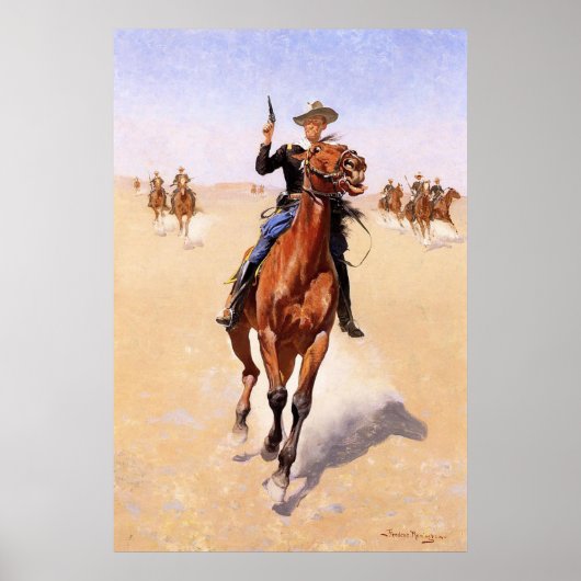 De Trooper van Frederic Remington Poster (Voorkant)