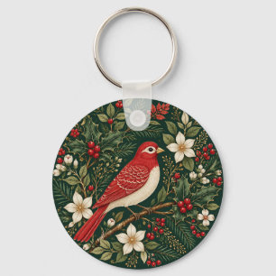De troost van de winterzangvogel sleutelhanger