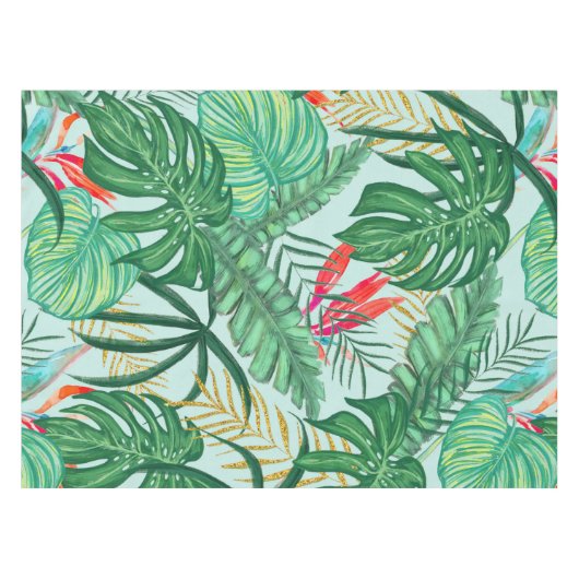 De tropen | Oerwoud Botanische vogel van het parad Tafelkleed (Voorkant (Horizontaal))