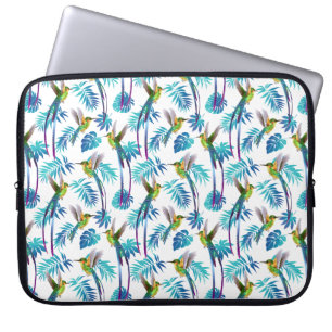 De tropische Lange Kolibries van de Staart Laptop Sleeve