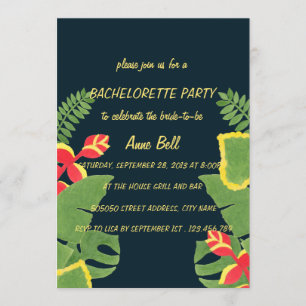 De Tropische Tuin Bachelorette Party Uitnodiging