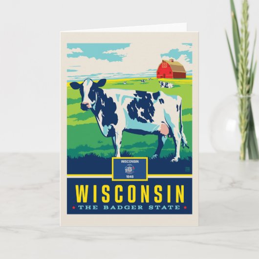 De Trots van de staat | Wisconsin Kaart (Voorkant)