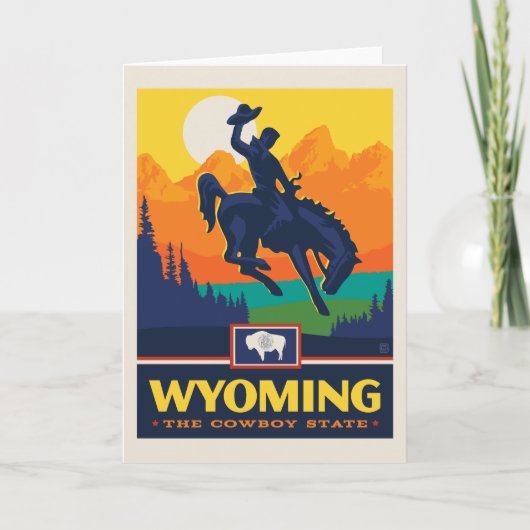 De Trots van de staat | Wyoming Kaart (Voorkant)