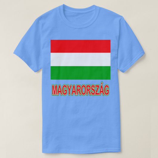 De trots van Hongarije Nationale Vlag Ontwerp T-shirt (Design voorkant)