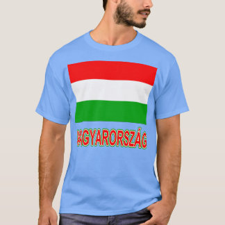 De trots van Hongarije Nationale Vlag Ontwerp T-shirt