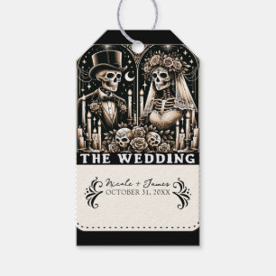 DE TROUW Tarot Skeletten Bruid & Bruidegom Cadeaulabel