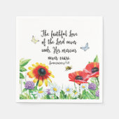 De trouwe liefde van de Heer eindigt nooit Servetten (Voorkant)