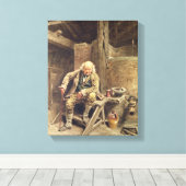 De trouwe oude servant canvas afdruk (Insitu (Houten vloer))