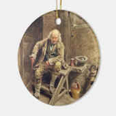 De trouwe oude servant keramisch ornament (Links)