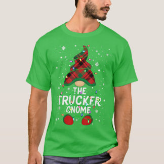 De Trucker Gnome Family Matching Group Xmas licht T-shirt