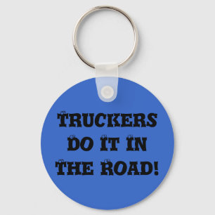 De truckers doen het onderweg! sleutelhanger