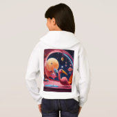 De trui van het meisje combineert stijl en comf (Achterkant volledig)