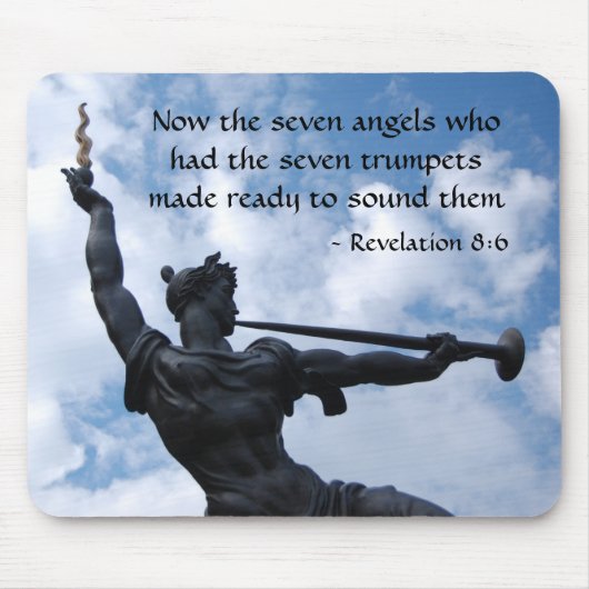 De trumpet van de engel - mousepad muismat (Voorkant)