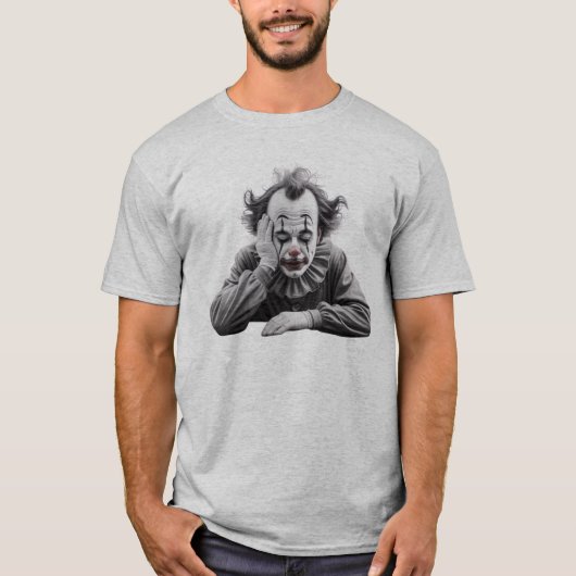 DE TRURIGE CLOWN  T-SHIRT (Voorkant)