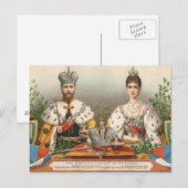 De Tsaar Nicolas van de KRONING & Tsarina van Briefkaart (Voorkant / Achterkant)