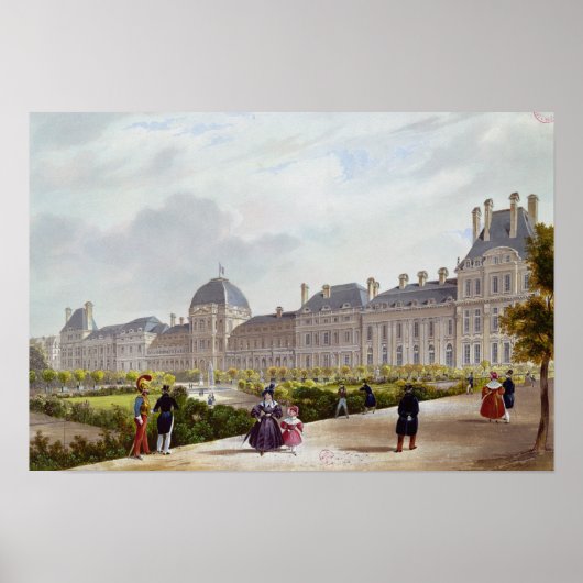 De Tuileries tijdens het herstel Poster (Voorkant)