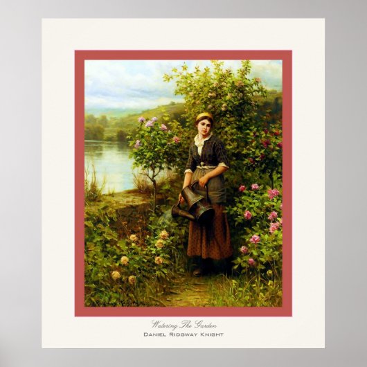 De tuin bekijken ~ Daniel Ridgway Knight Poster (Voorkant)