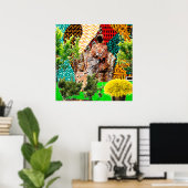 De tuin binnen: Afrocentrisch silhouet Poster (Thuiskantoor)