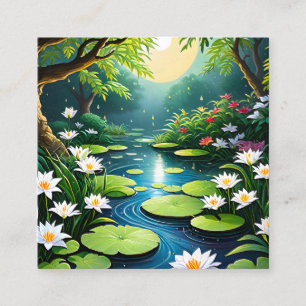 De tuin is een rustige plek, perfect voor contempl vierkante visitekaartje