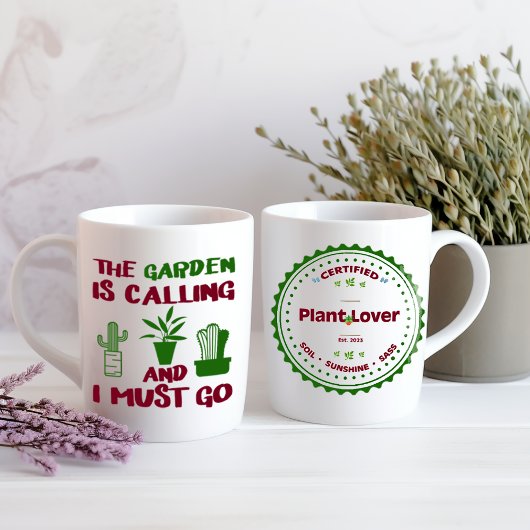 De tuin roept koffiemok