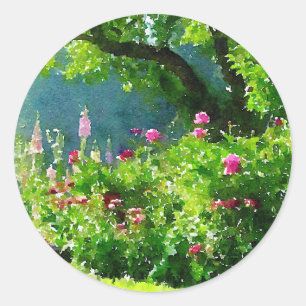 De tuin ronde sticker