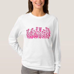 De Tuin van Cyber - het Rood van het Neon T-shirt