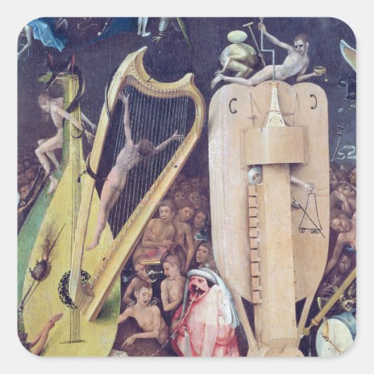 De tuin van de aardse gewichten vierkante sticker (Voorkant)