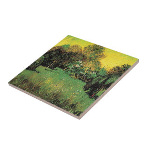 De tuin van de dichter door Vincent van Gogh. Tegeltje