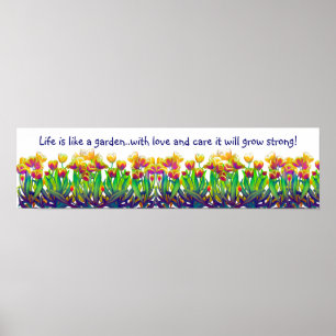 De tuin van de Inspirerend Druk van het Leven Poster