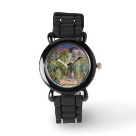 De tuin van de kunstenaar door Claude Monet Horloge