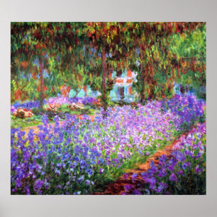 De tuin van de kunstenaar in Giverny, Claude Monet Poster