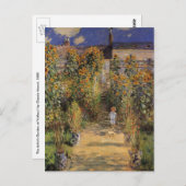 De tuin van de kunstenaar in Vetheuil door Claude Briefkaart (Voorkant / Achterkant)